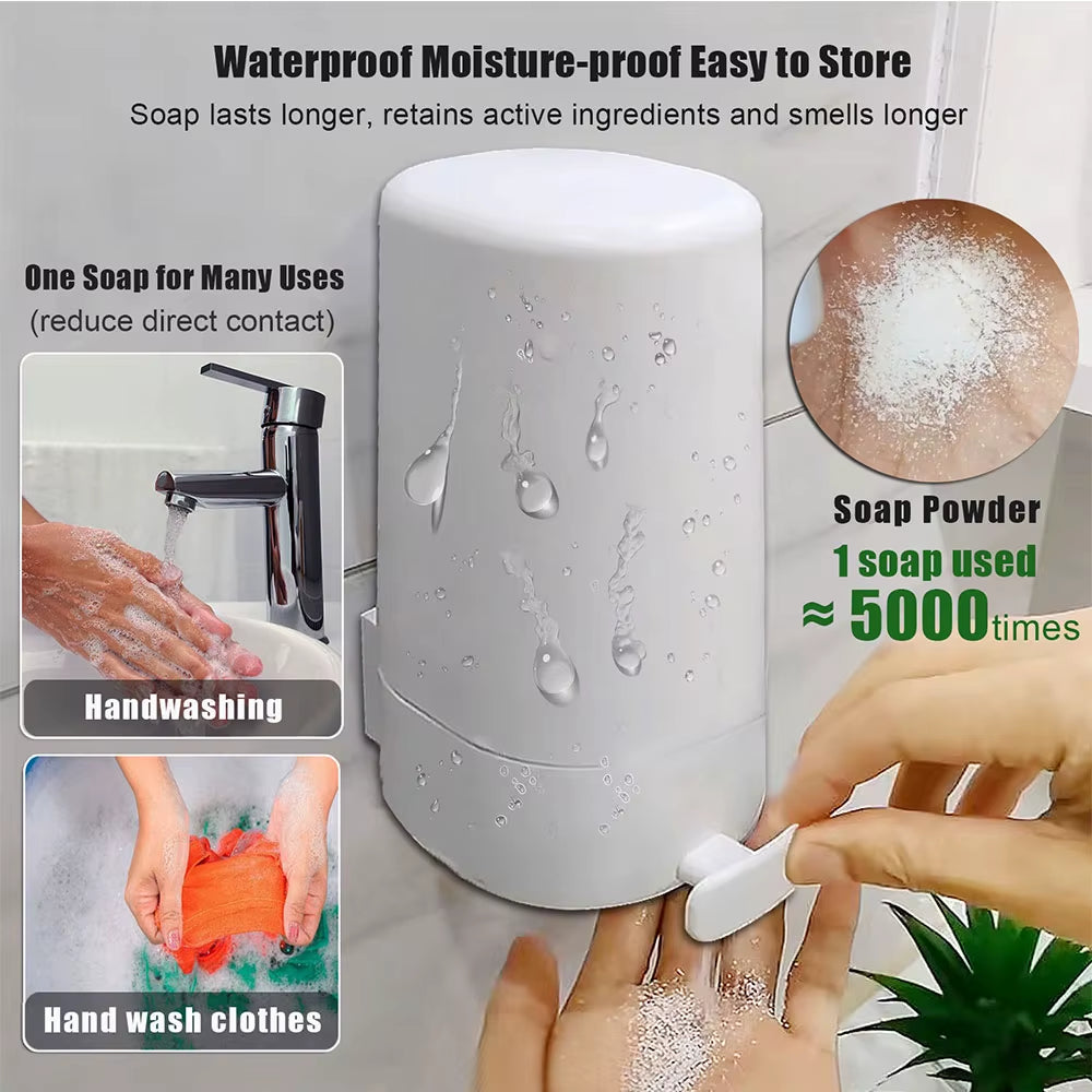 Portable Wall-Mounted Soap Powder Grinder Box, Waterproof, 3-Level, Adjustable, Bathroom, Hand Washing Tool